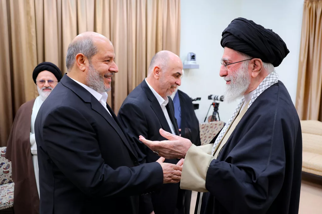 Iranian Supreme Leader Ayatollah Ali Khamenei meets with Hamas' leaders in Tehran
