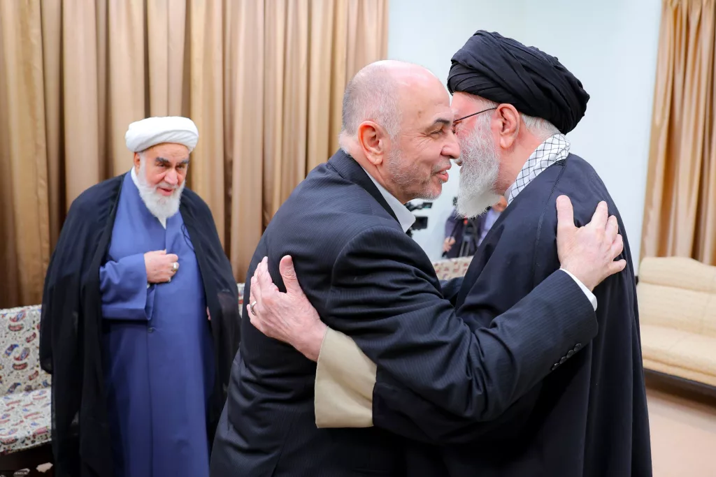 Iranian Supreme Leader Ayatollah Ali Khamenei meets with Hamas' leaders in Tehran