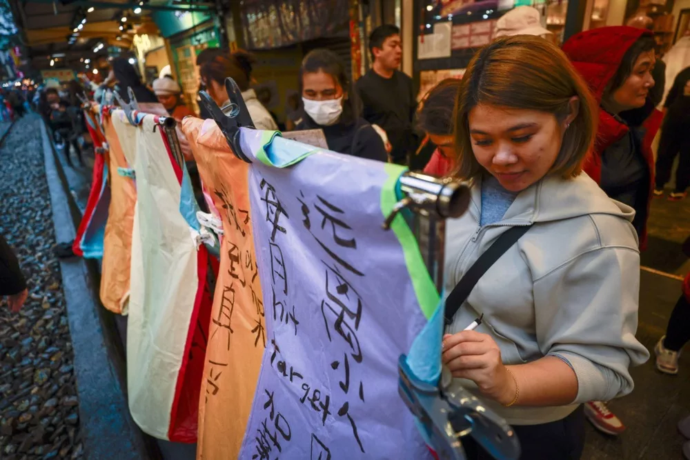 Pingxi Sky Lantern Festival in Taiwan
