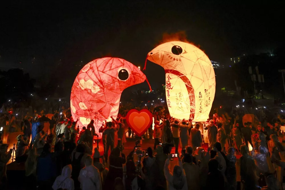 Pingxi Sky Lantern Festival in Taiwan