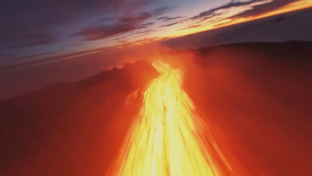 ETNA YANARDAĞI PATLARKEN KAYAK YAPTI