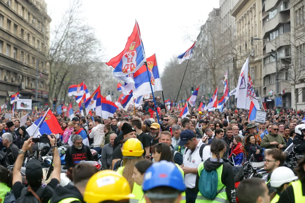 University student-led protest against the government in Serbia