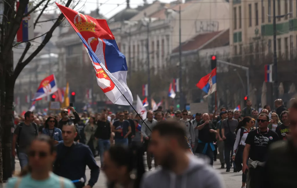 University student-led protest against the government in Serbia