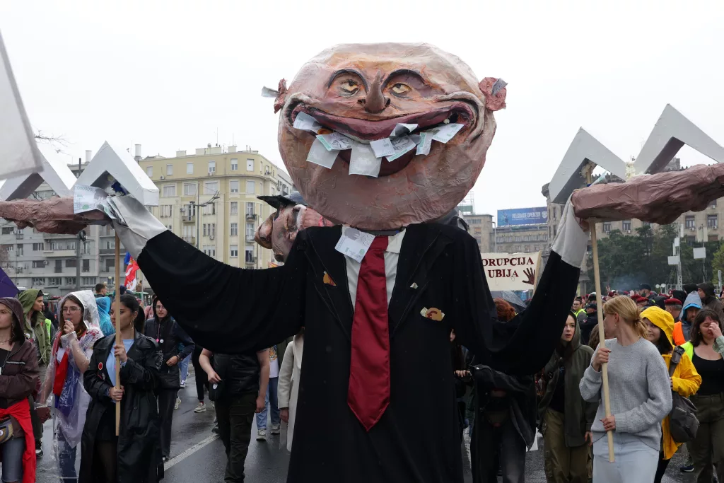University student-led protest against the government in Serbia
