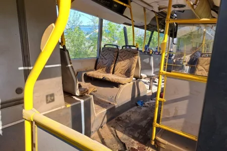 Russian Drone Strike Hits Bus in Ukraine