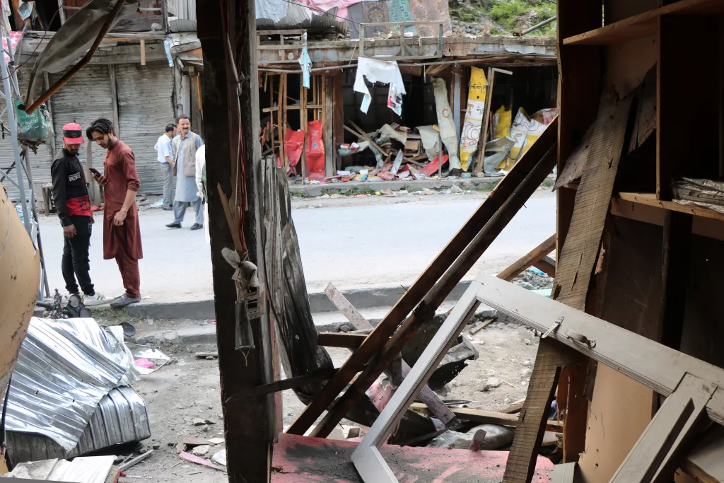 Aftermath of cross-border shelling in Jura village, Pakistan-administered Kashmir