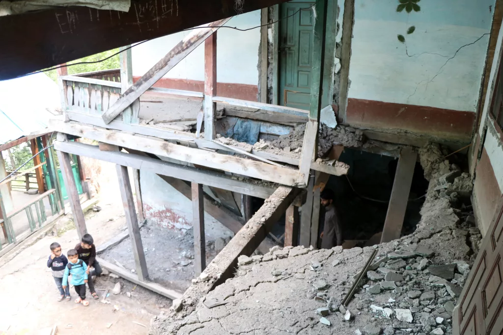 Aftermath of cross-border shelling in Jura village, Pakistan-administered Kashmir