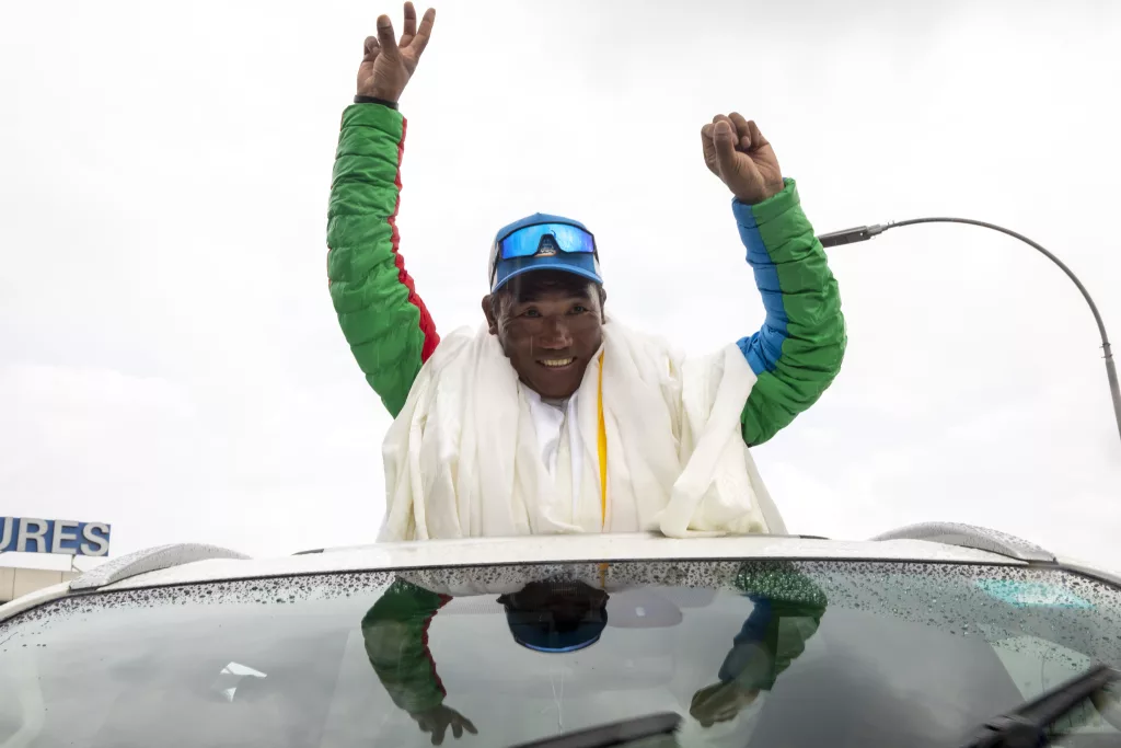 Kami Rita Sherpa 30-time Everest summit record holder arrives in Kathmandu