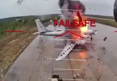 Ukraine Releases Video of Massive Drone Strike on Russian Airbases