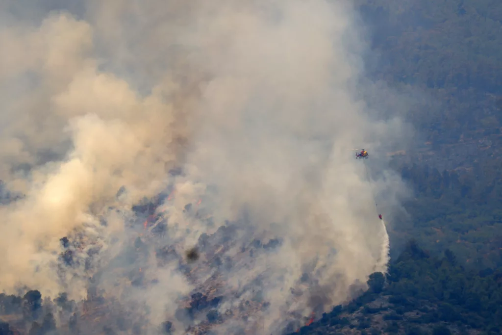 Forest fire in Tarragona